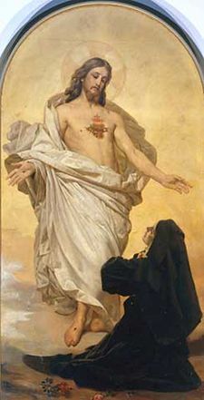 225px-Die Vision des Herzens Jesu der Seligen Marguerite Marie Alacoque