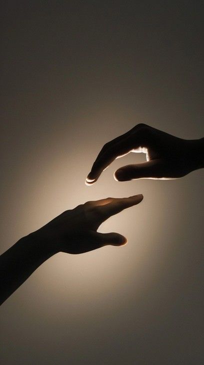 touching human connection stockcake