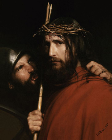 Carl Bloch Christ Mocking Soldier