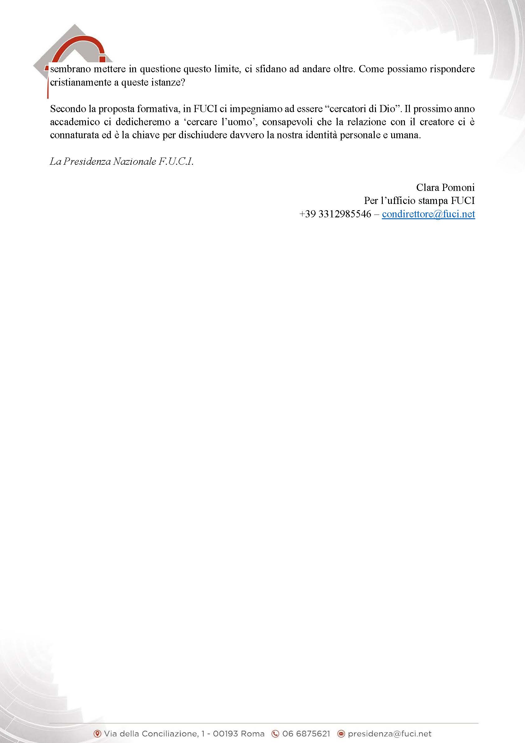 Nuova presidenza FUCI Pagina 2